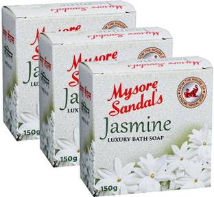 MYSORE SANDAL Jasmine Luxury Bath Soaps 150gm Pack of 3