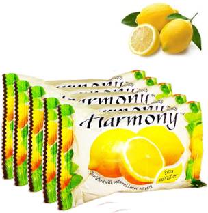 Harmony lemon yellow soap pack of 5pcs 75g