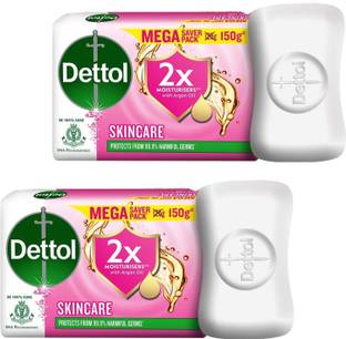 Dettol Skincare Moisturizing Beauty Bath Soap Soften & Protect Skin Pack of - 150g x 2