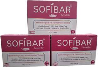 Sofidew Sofibar Syndet Bar | Baby Soap | 75- Gram (Pack of 3) Baby Body Wash And Soap