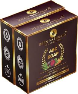 REEN NATURALS PACK 2 - ABC SOAP | Luxury Soap Natural Extract of Aloe vera, Beetroot & Carrot