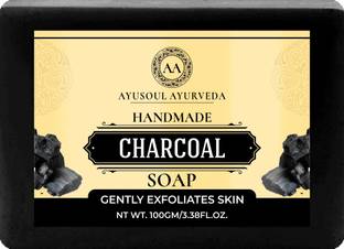 Ayusoul Ayurveda Natural Activated Charcoal Bath Soap