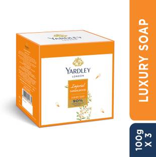 Yardley London Imperial Sandalwood 90% Naturally Derived Daily Bathing Luxury Soap For Women