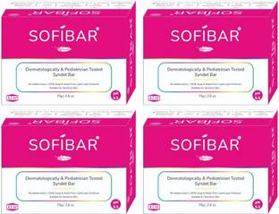 Sofibar Syndet Bar With Skin Friendly pH 5.5 (Pack of 4)