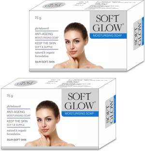 Soft Glow Moisturising Soap for Fairness, Acne, Black Heads, Pimples & Anti-Aging