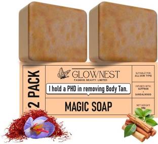 GlowNest Wood And Saffron Soap For Glowing & Refreshing Skin
