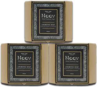 Neev Herbal Handmade Charcoal Soap (100gms) - Set of 3