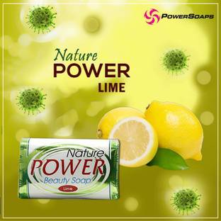 nature power Beauty Soap Lime with 76% TFM Pack of 4