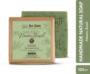 Nat Habit Sacred Neem Soap - For Detoxifiaction & Acne Free Clear Skin