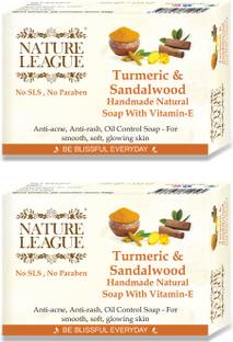 Nature League TURMERIC & SANDALWOOD-Natural Handmade Soap | No SLS,Paraben,Cruelty