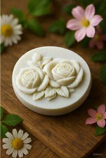 AC DESIGN Baby Soap Organic & Homemade|Soft & Safe for Baby Skin Rose White