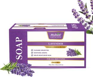 Multani Natural Lavender Handmade Soap (Pack of 5) | Reduce Dark Spots & Inflammation -