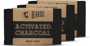 BEARDO ACTIVATED CHARCOAL Brick Soap - 125g (Set of 3)