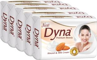 Dyna Milk Cream & Almond Oil Extracts Bathing Soap 100gm x 5