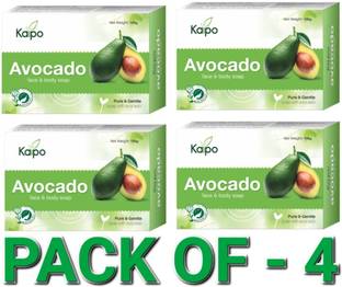 KAIPO Avocado Soap with Cucumber Extracts,Vegetable Oils for Great Effect (4 Pack)