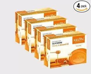 Kelyn Bathing Bar Glycerine Honey & Almond Oil Soap (4 x 75 g)