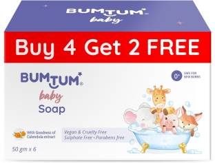 BUMTUM Baby Soap With Goodness Of Calendula Extract Parabens Vegan & Cruelty Free 50gm