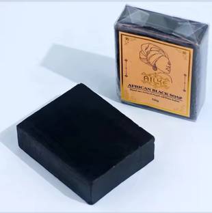 EARTHLY PRODUCTS African Black Charcoal Soap Bar for Deep Cleansing & Detox
