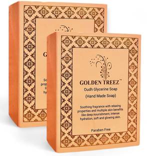 Golden Treez Oudh Handmade Soap For Luxurious Bathing Natural Soap Pack of 2