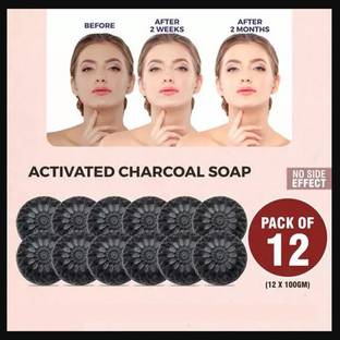 BadaHair ACTIVATED CHARCOAL Natural Hand Made Soap 12 x 100 g (12 x 100 g)