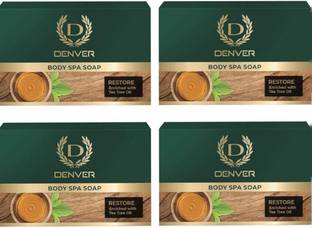 DENVER Restore Tea Tree Body Spa Soap - 125GM Each (Pack of 4)