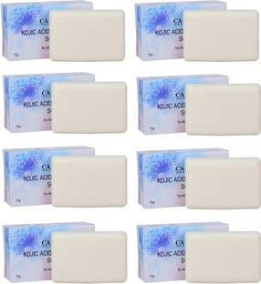 Caret Organic Soap with Kojic Acid, Vitamin C Dermatologically Tested, Paraben Free - 75g (PACK OF 8)