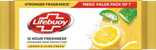 LIFEBUOY Lemon Fresh Soap 125 g (Buy 5 Get 2)
