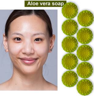 CHITAKSH Aloe and Cucumber Soap Bar (100GM) (PACK OF 10)