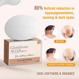 GLAMVEDA Glutathione & Kojic Soap | Lightens Dark Spots & Acne Scars