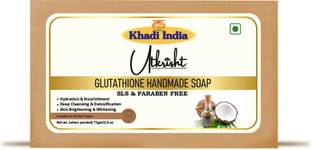 Utkrisht Khadi Handmade Glutathione Bathing Soap for Skin Whitening & Reduces Dark Spots