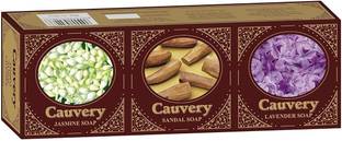 cauvery Jasmine/Sandal/Lavender Soap 3-in-1