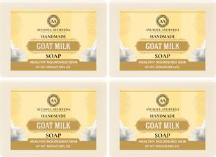 Ayusoul Ayurveda adi Hrbal Natural Goatmilk Bath Soap for Skin Whitening