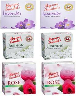 MYSORE SANDAL Rose, Jasmine and Lavender Luxury Bath Soap