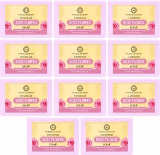 Ayusoul Ayurveda Khadi Herbal Natural Rose Bath Soap for Soothing & Natural Skin