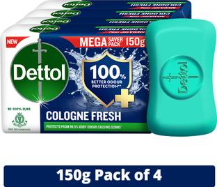 Dettol Cologne Fresh Bathing Soap Bar with 100% better odour protection