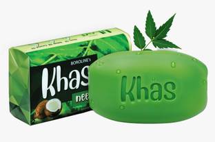 BOROLINE Khas Neem Soap-Natural Cleansing & Detox | With Neem,Vetiver, Coconut Oil