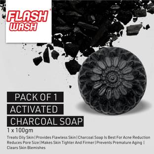FLASH WASH charcol soap-100% vegan/paraben free/African black soap With activated charcoal