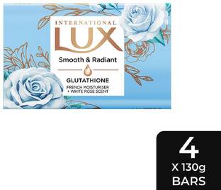 LUX International Smooth & Radiant Bathing Soap with Glutathione &French Moisturizer