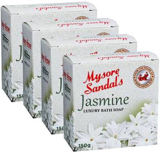 MYSORE SANDAL Jasmine Luxury Bath Soaps 150gm Pack of 4