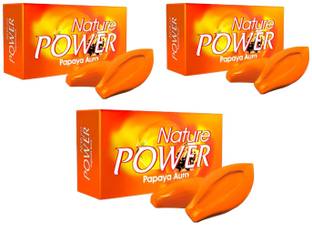 nature power Papaya Aura Beauty Soap Pack oF 3