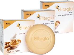 Eliteglo Multani Mitti Soap For Smoother Skin (Pack of 3)