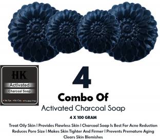 HK pure natural activated pimple & face glowing charcoal soap