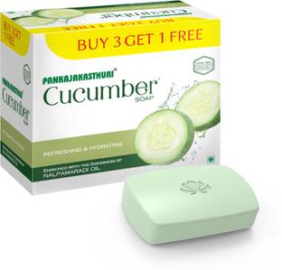 PANKAJAKASTHURI Cucumber Soap - Buy 3 Get 1 Free