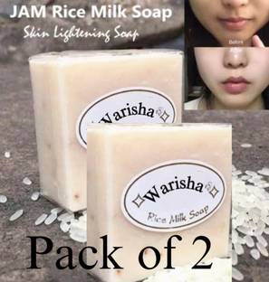 WARISHA Thailand rice milk whitening moisturizing soap pack of 2