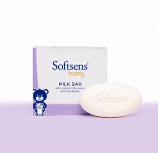 Softsens Moisturizing Milk Soap Bar Enriched with Natural Milk Cream & Shea Butter 100gx3