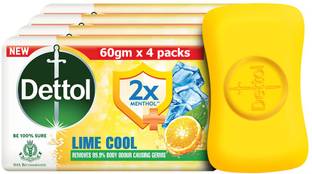 Dettol Lime Cool Bathing Soap Bar with 2x Menthol