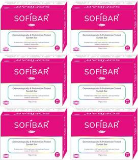 Sofibar Syndet Bar With Skin Friendly pH 5.5 (Pack of 6)
