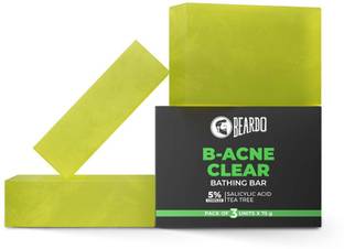 BEARDO B-Acne Clear Bathing Bar | Pimple Fighting Soap For Men| Salicylic Acid Tea Tree