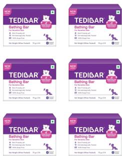 Tedibar Baby Bathing Bar,225gm x Pack of 6