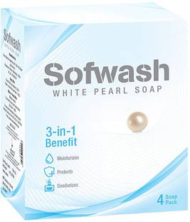 sofwash White Pearl Soap| 75g x 4 Soap |